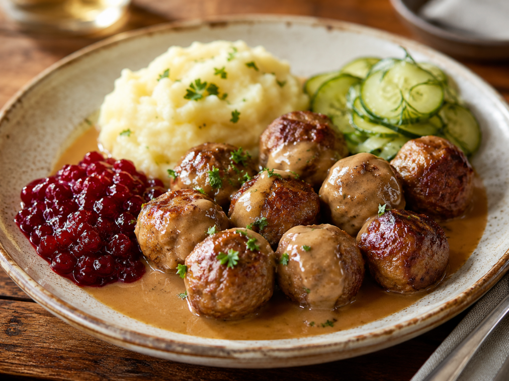 Köttbullar med Lingon – Schwedische Fleischbällchen