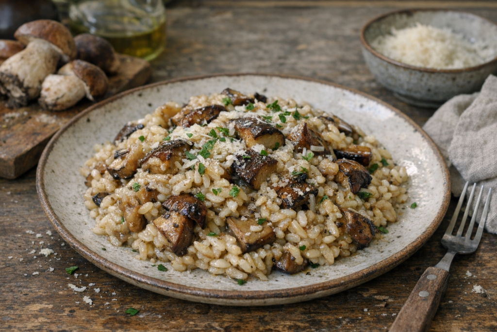 Risotto mit Steinpilzen