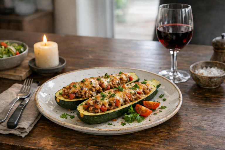 Gefüllte Zucchini