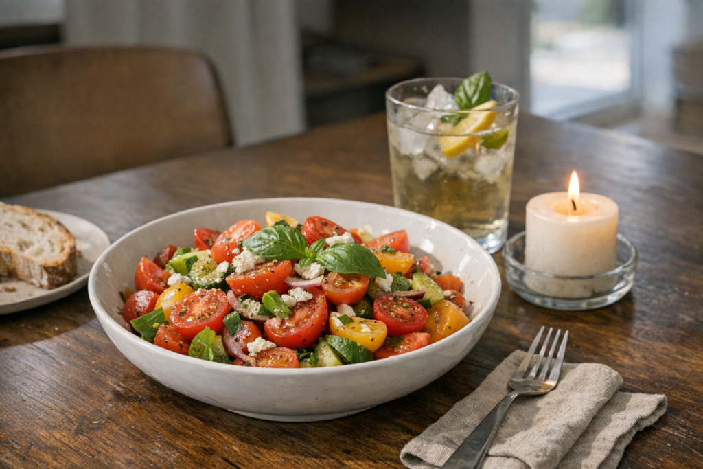 Erfrischender Tomatensalat