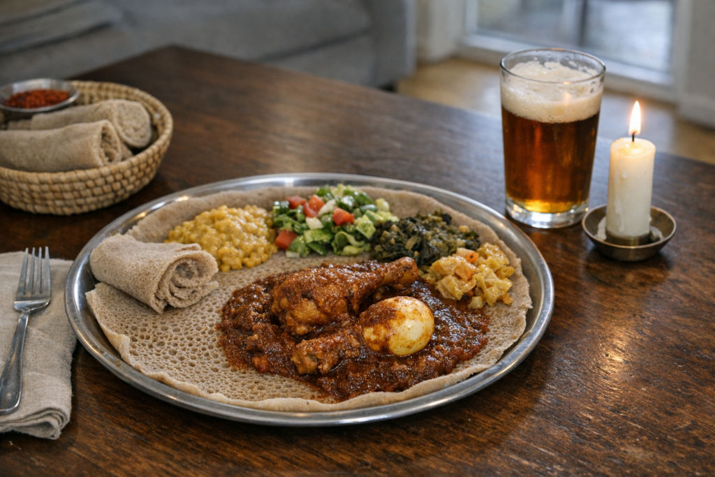 Injera mit Doro Wat
